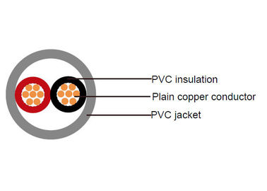 Cavo elettrico di bassa tensione 0.6/1 chilovolt | L'isolamento del PVC dei 2 centri, PVC ha inguainato l'IEC 60502-1 Unarmoured ed il cavo armato