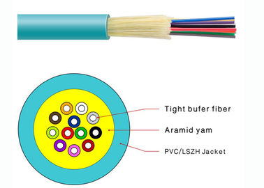 PVC ignifugo dell'amplificatore del cavo a fibre ottiche stretto durevole di distribuzione rivestito